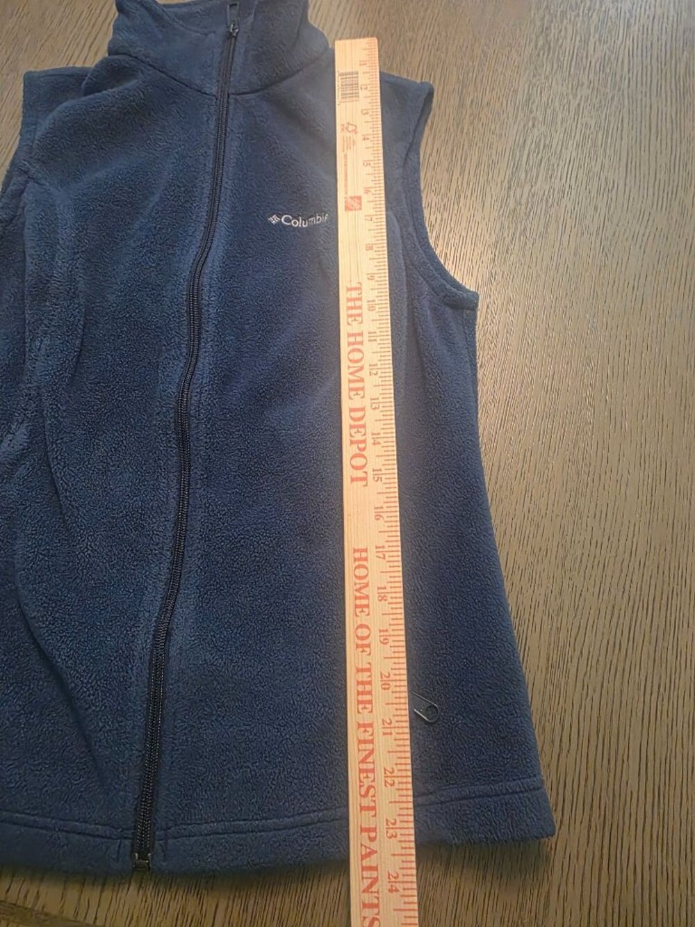 Columbia Ladies Blue Sleeveless Fleece Mock Neck Vest S Lightweight - Picture 8 of 8